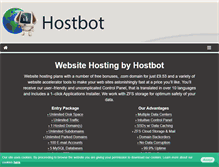 Tablet Screenshot of hostbot.net